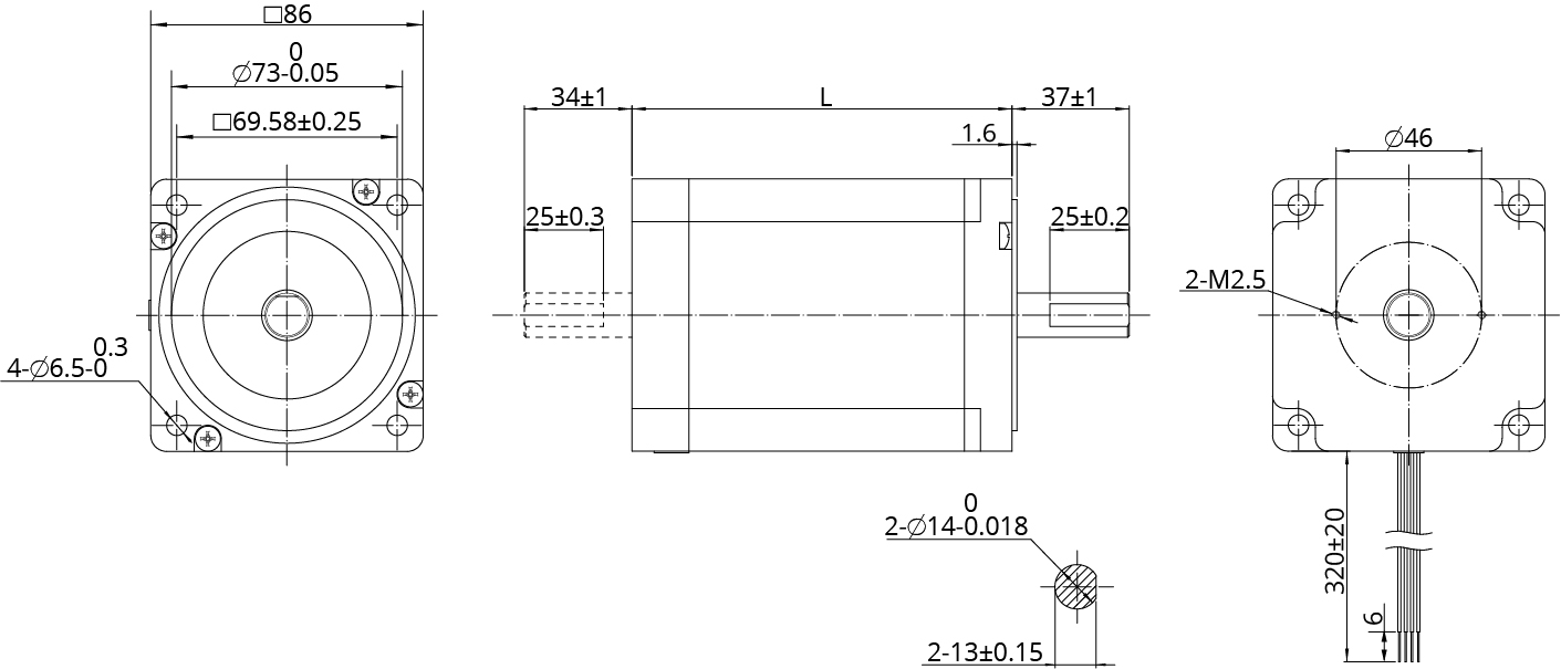 Schéma Dimensionnel de Taille 34 (86mm)