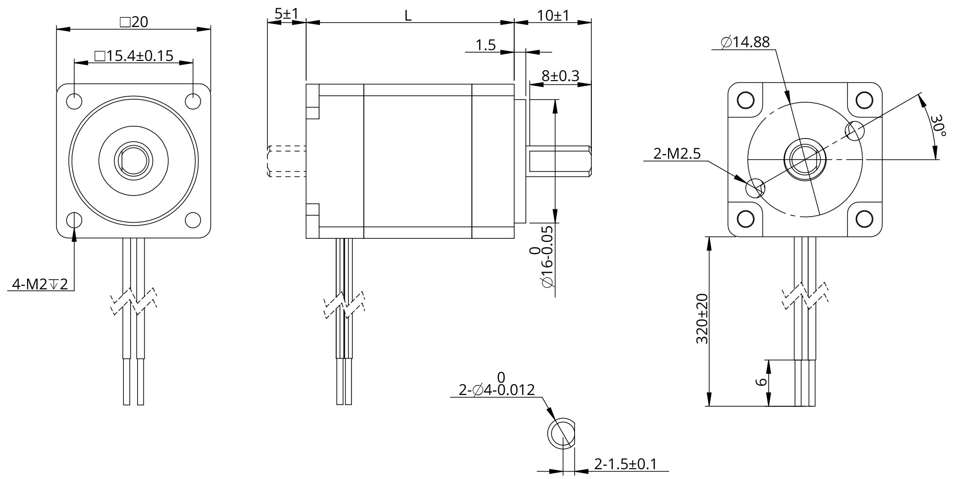 Schéma Dimensionnel Taille 8 (20mm)