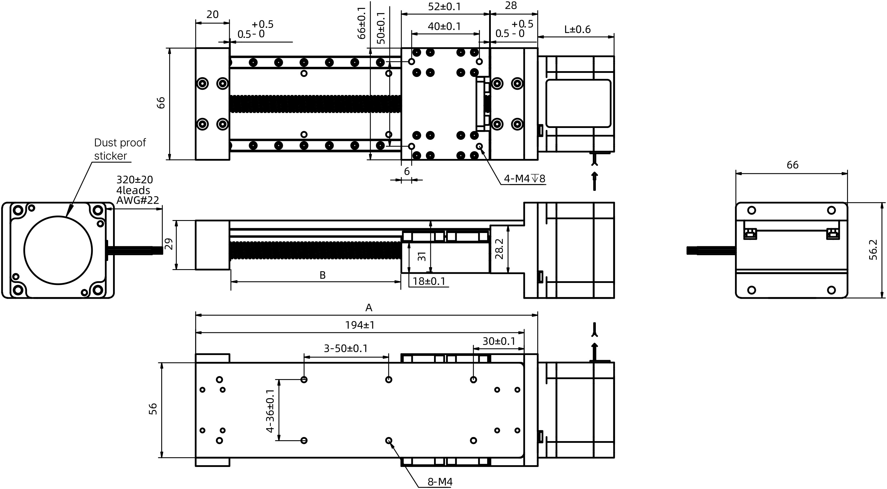 external actuator demension